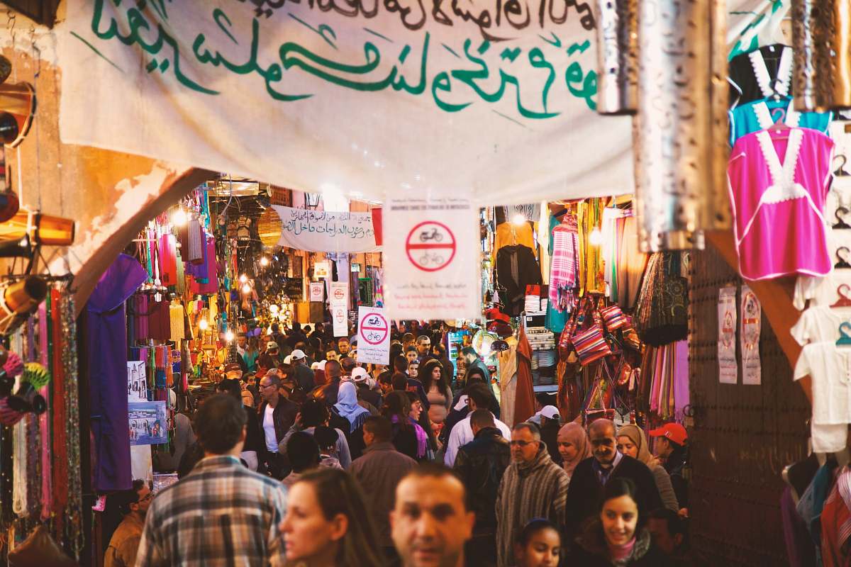 human people at night market during night crowd