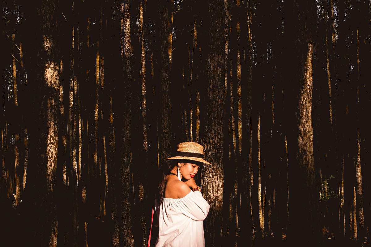 person woman standing off-shoulder top human