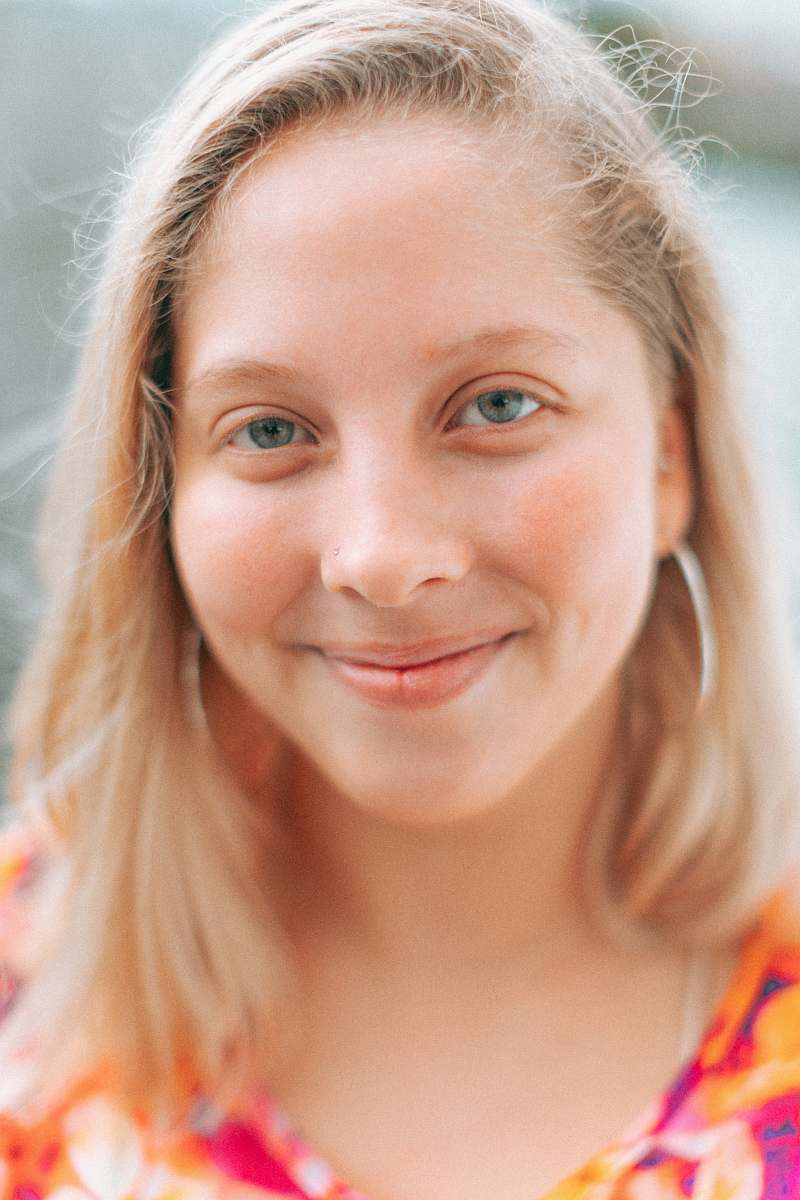 human woman wearing floral top person