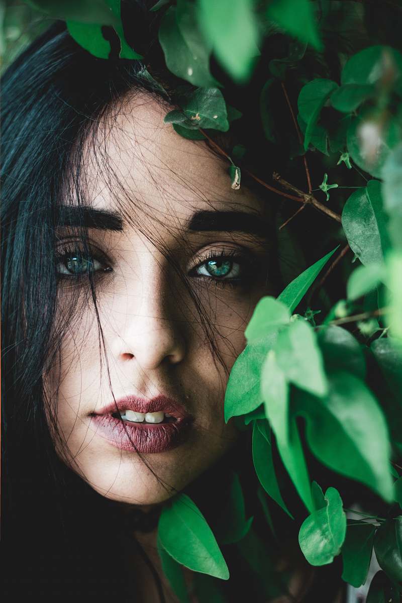 people portrait photography of woman with blue eyes human
