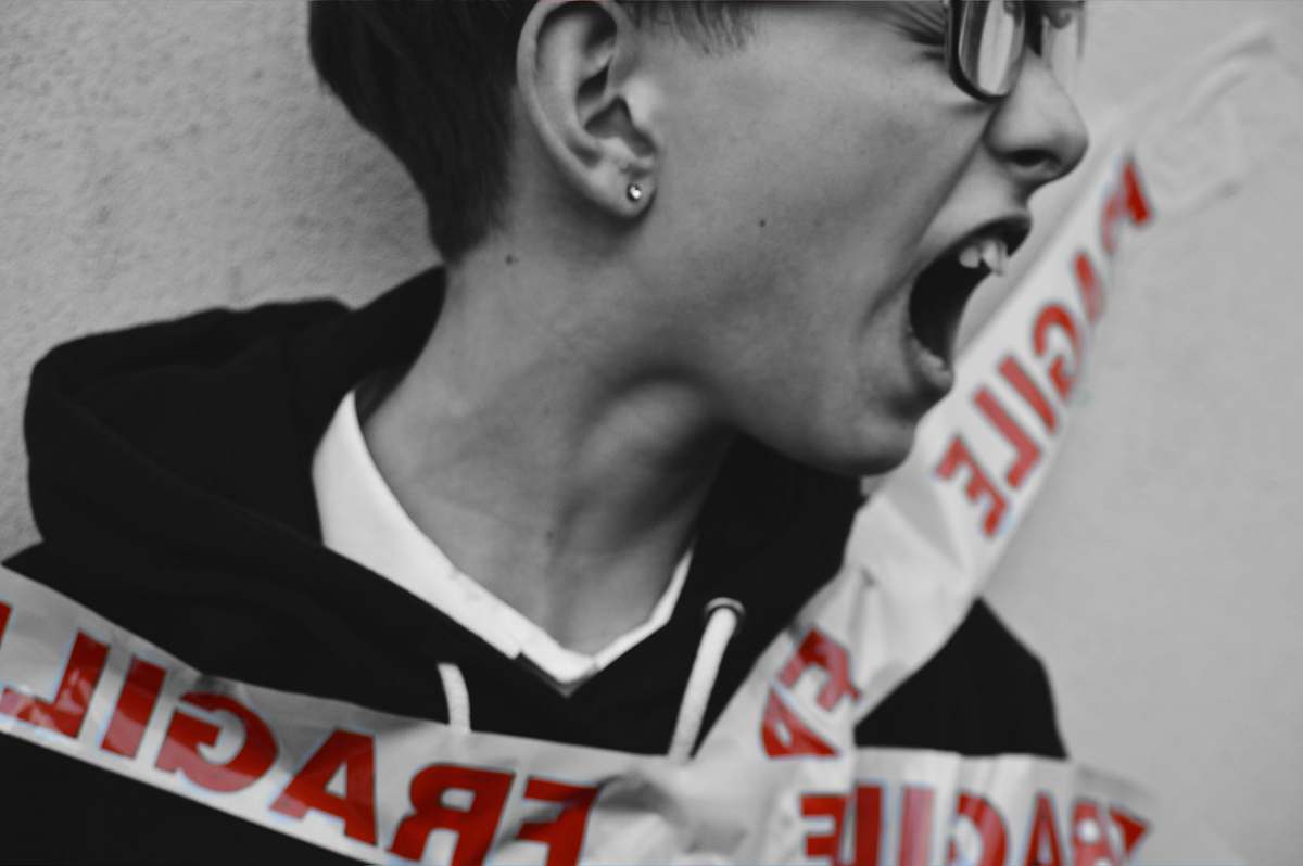 people selective color photography of person portraying of being fragile human