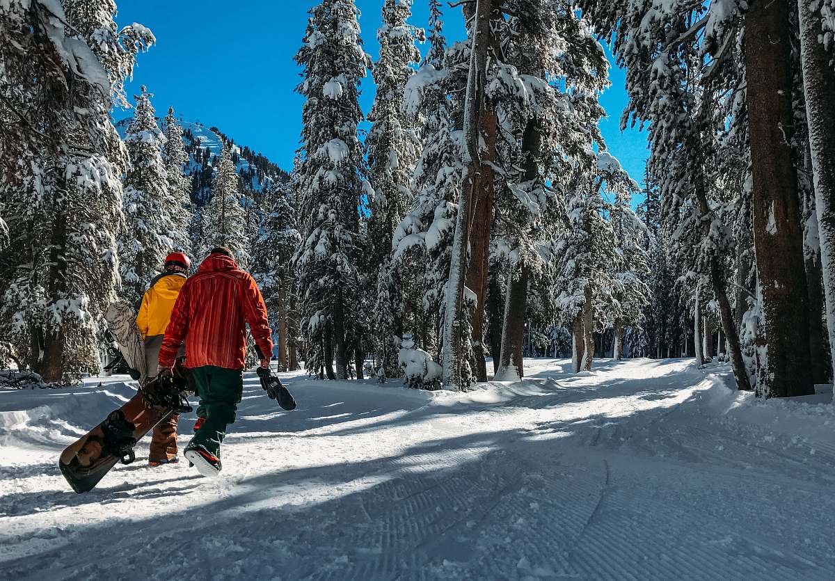 people two men walking on snow human