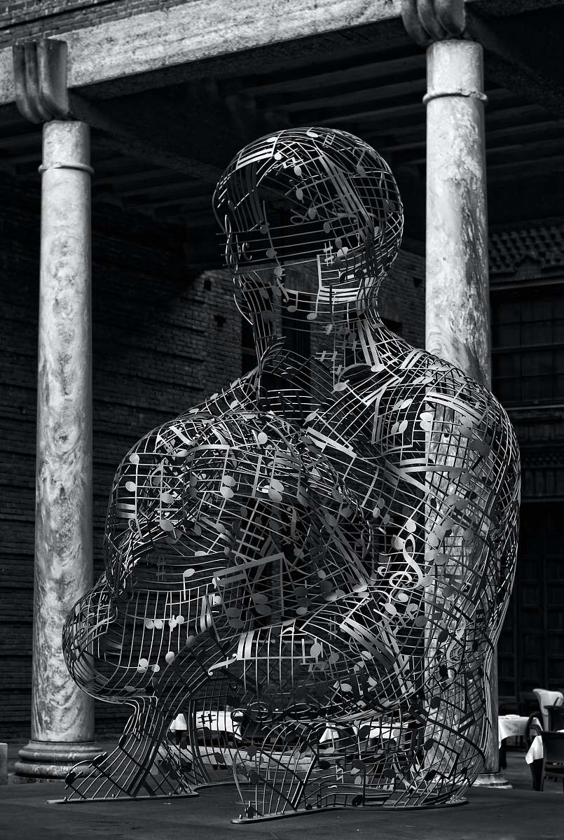 architecture gray metal human decor building