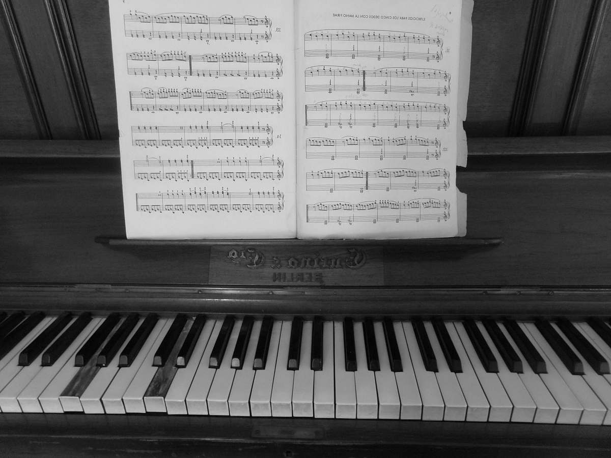 music gray wooden upright piano grey