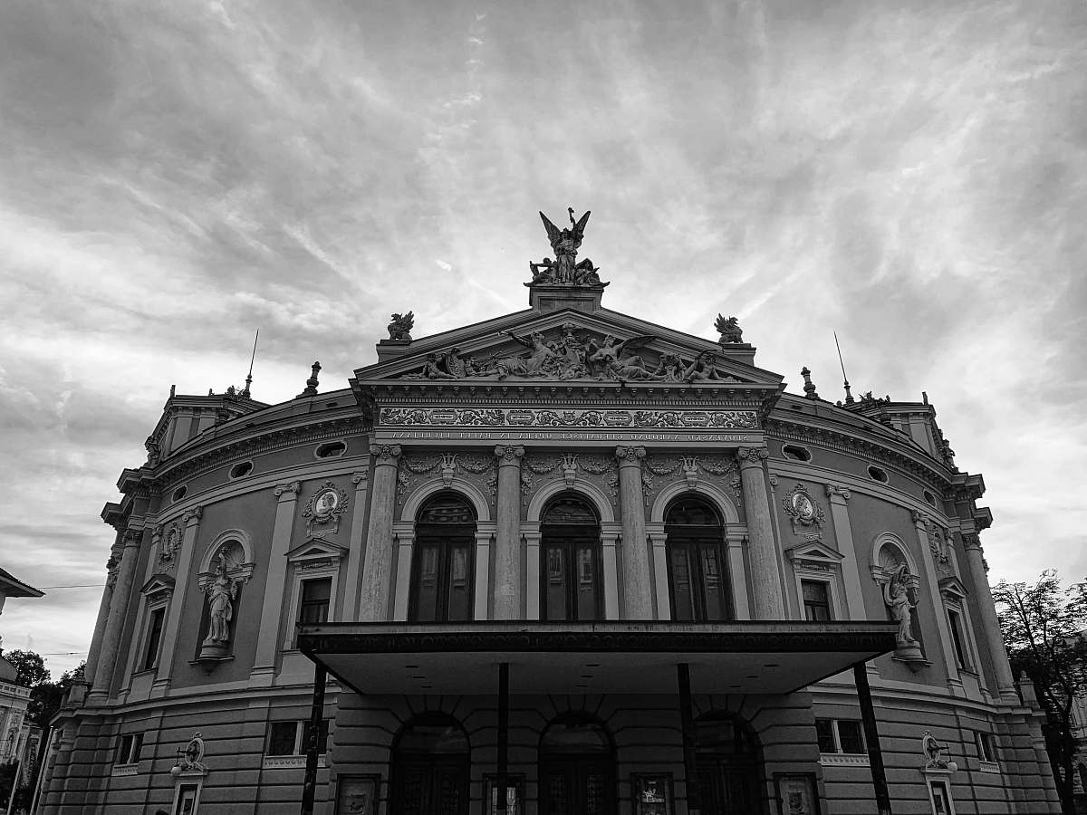 architecture grayscale photo of building building