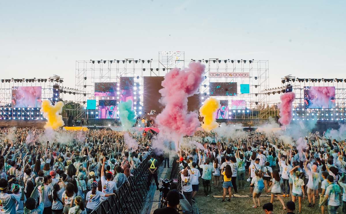 festival people gathering on green grass field during daytime human