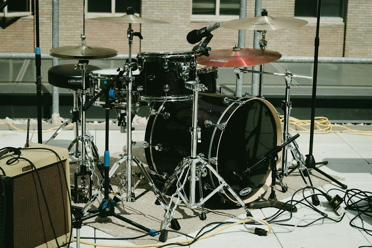 music black music drum set musical instrument