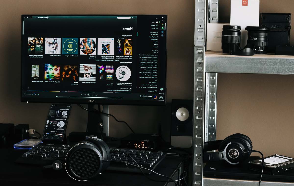 screen black flat screen computer monitor display