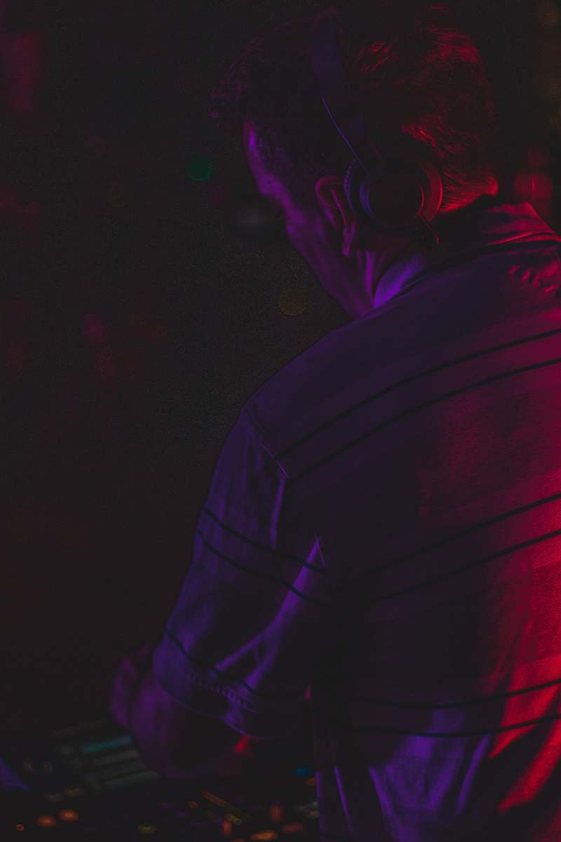 person man in blue and white striped dress shirt light