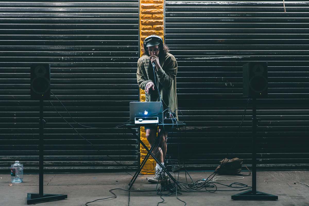 person man in front of MacBook apparel