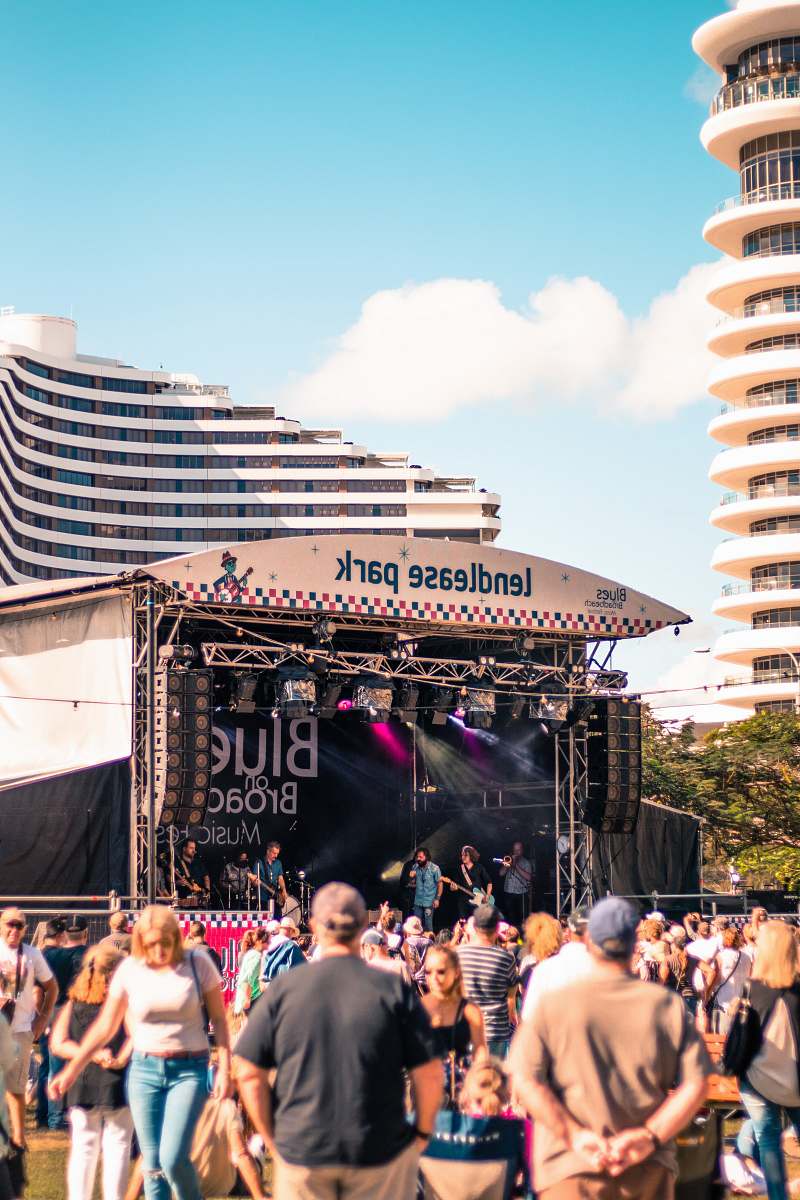 person people at Lendlease park having concerts during daytime crowd