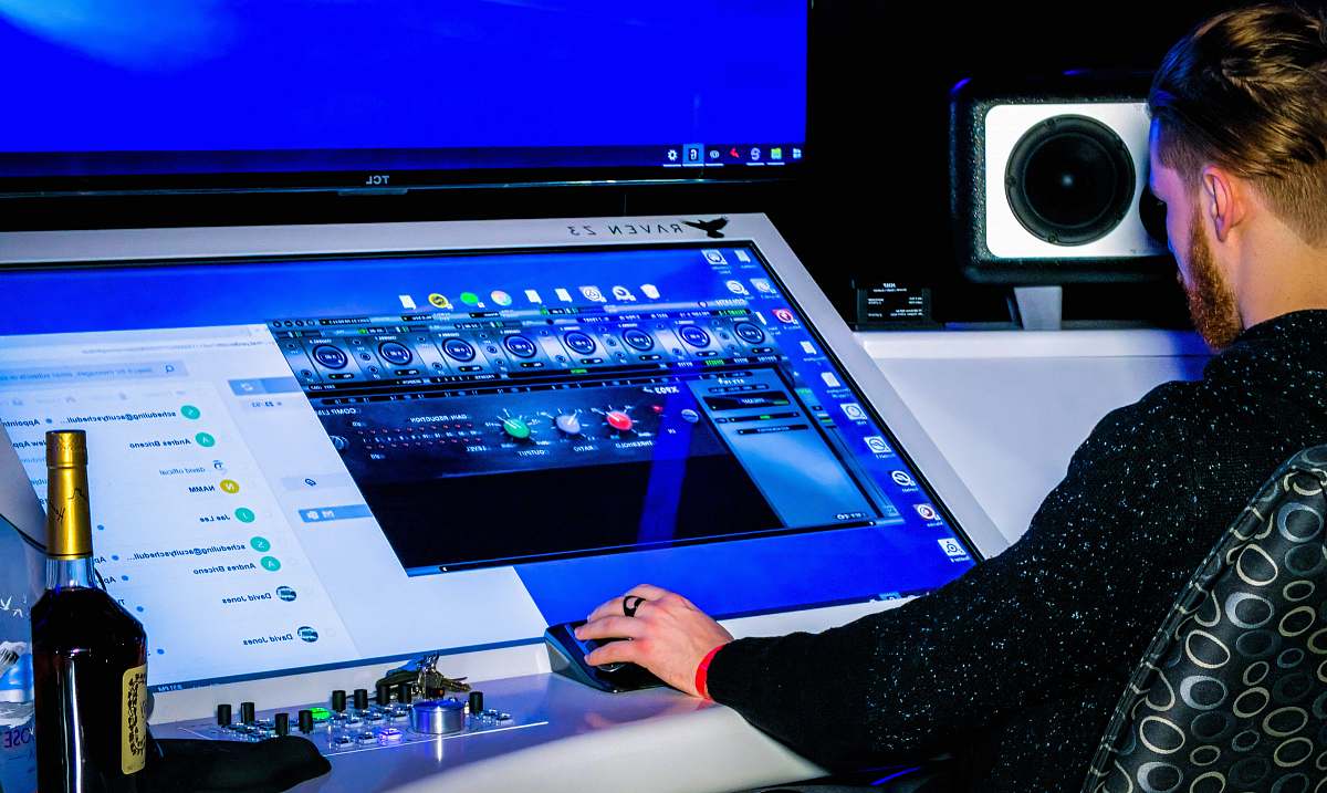 person person in black long sleeve shirt playing game on computer electronics