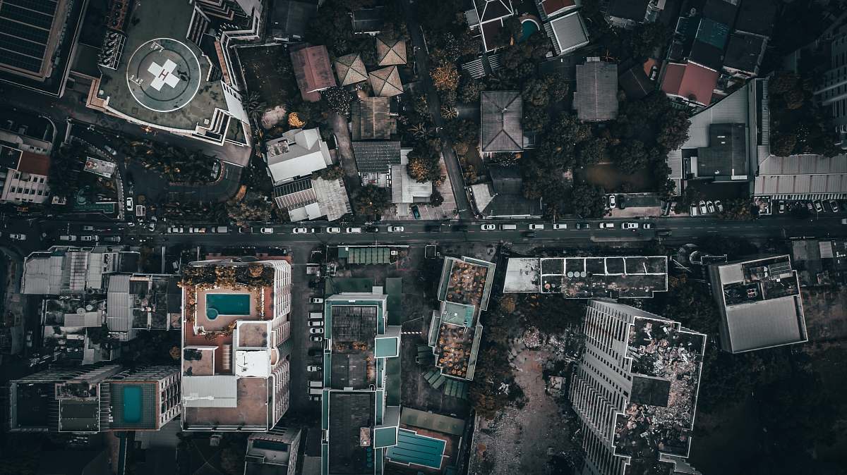 nature aerial photography of city outdoors
