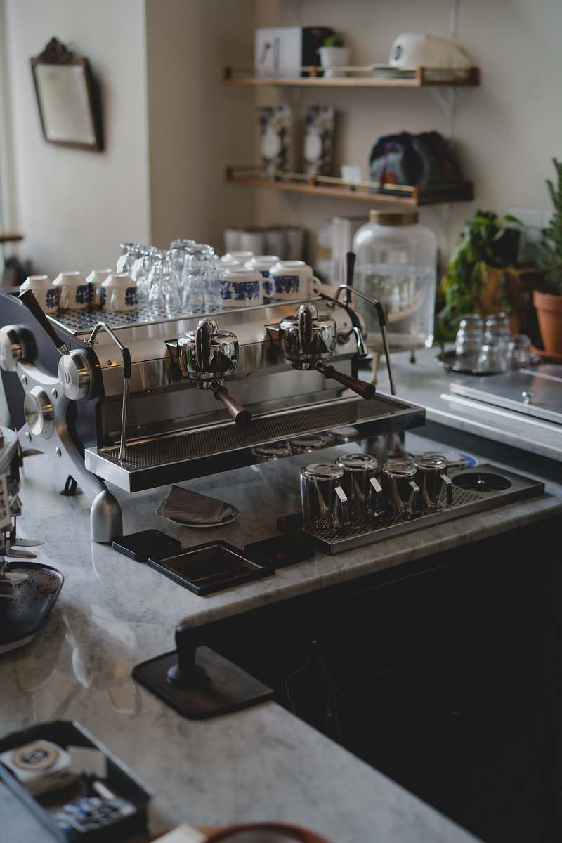 lathe closeup photo of espresso machine appliance