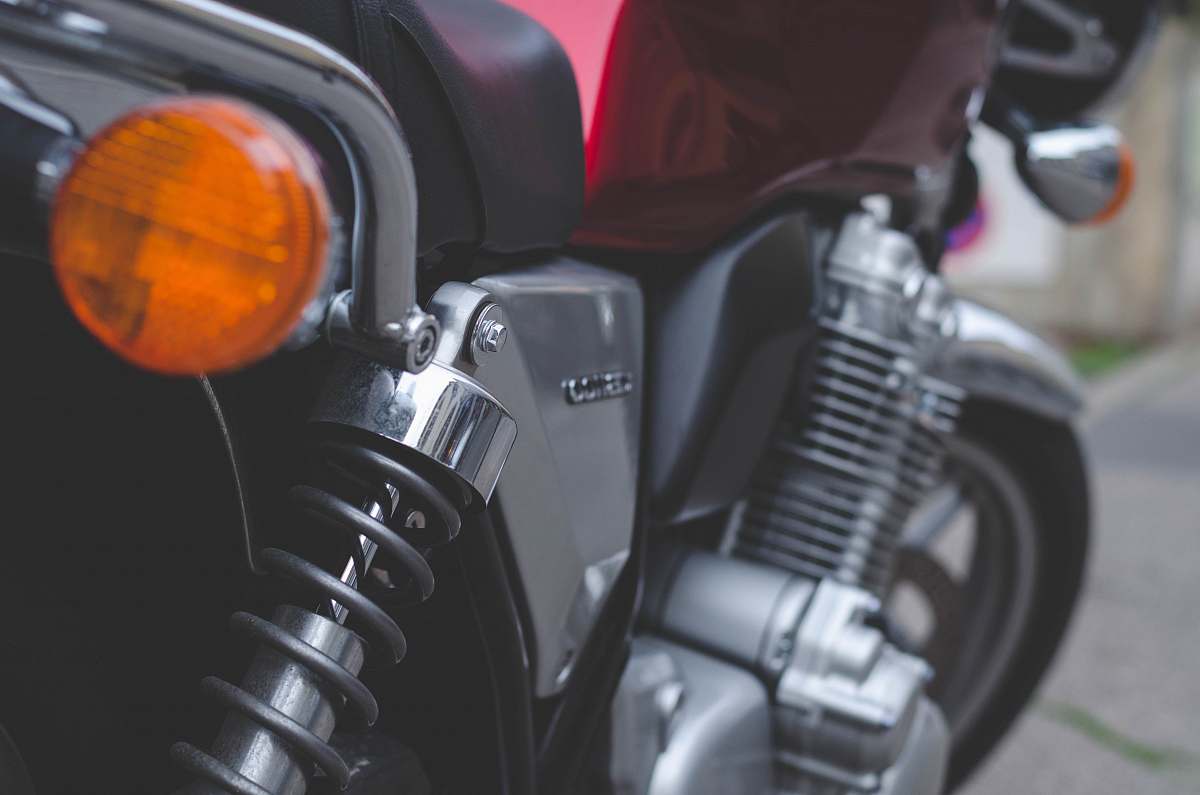 lyon gray and red motorcycle france