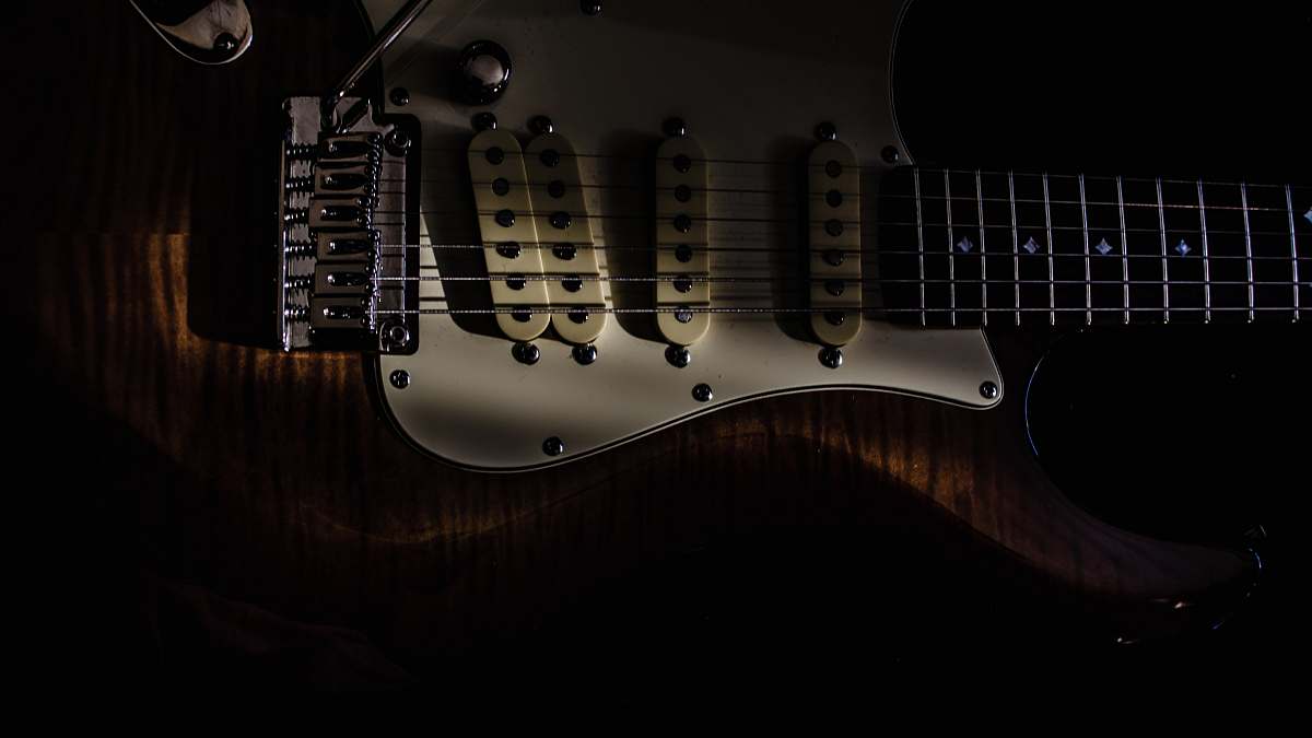 guitar brown and white electric guitar electric guitar