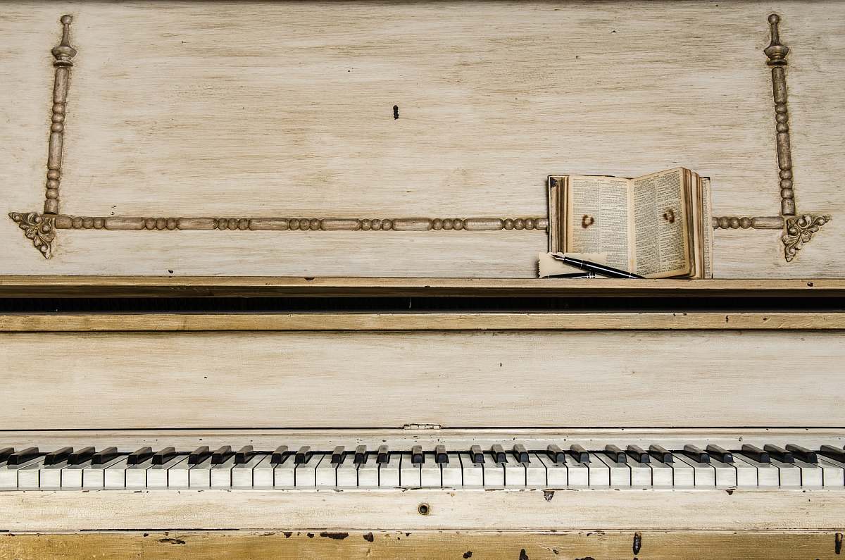 piano brown music book on piano issaquah