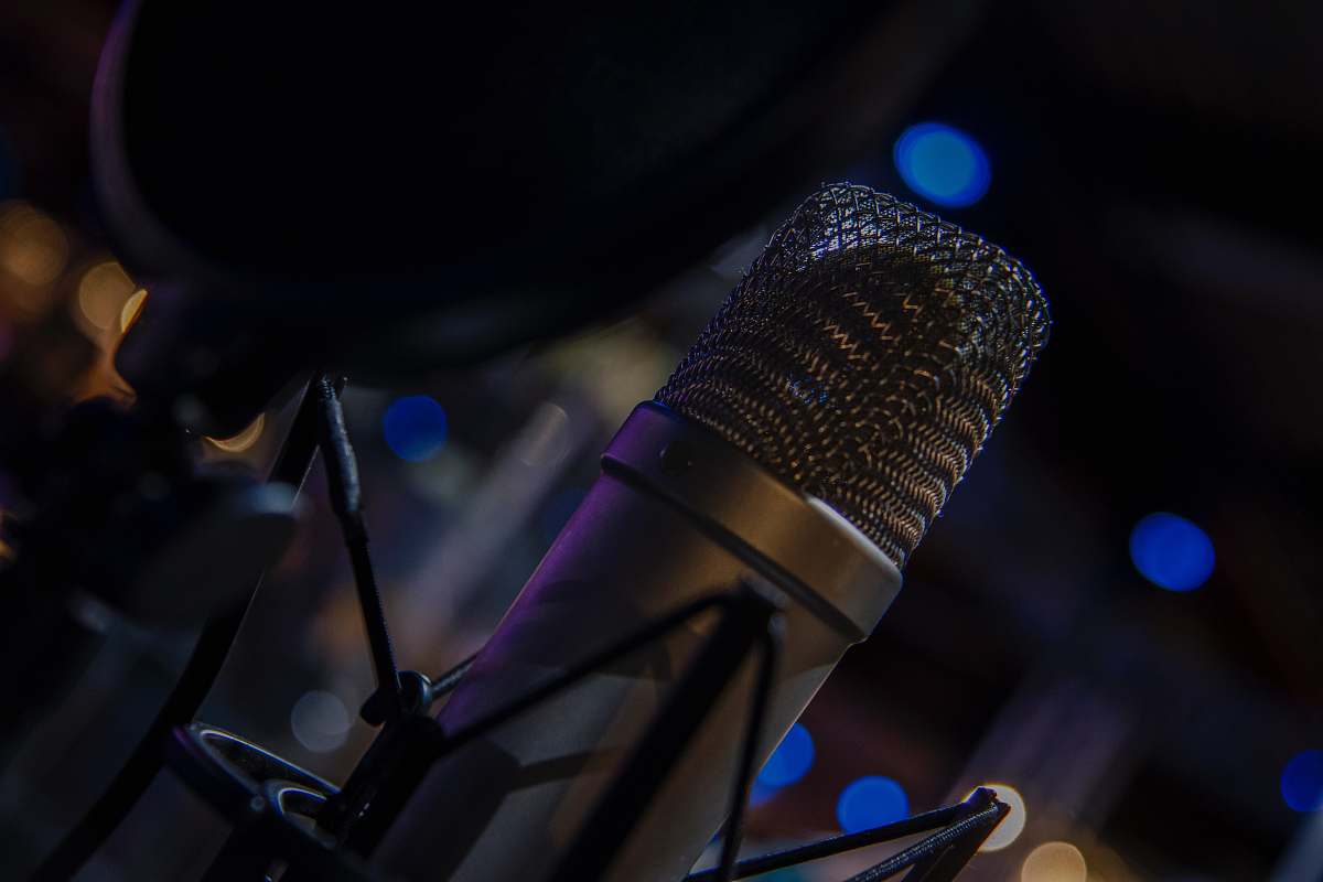 microphone Macro of microphone and recording equipment mic