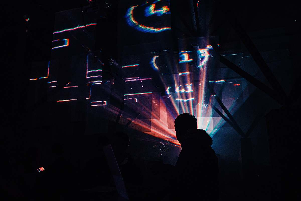 moscow silhouette of person inside the bar russia