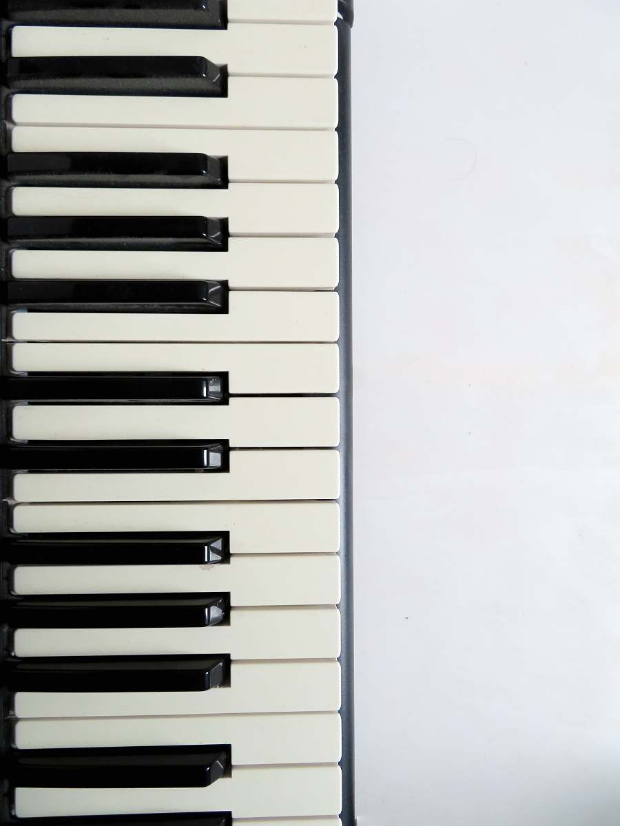 piano white and black piano keyboard brown