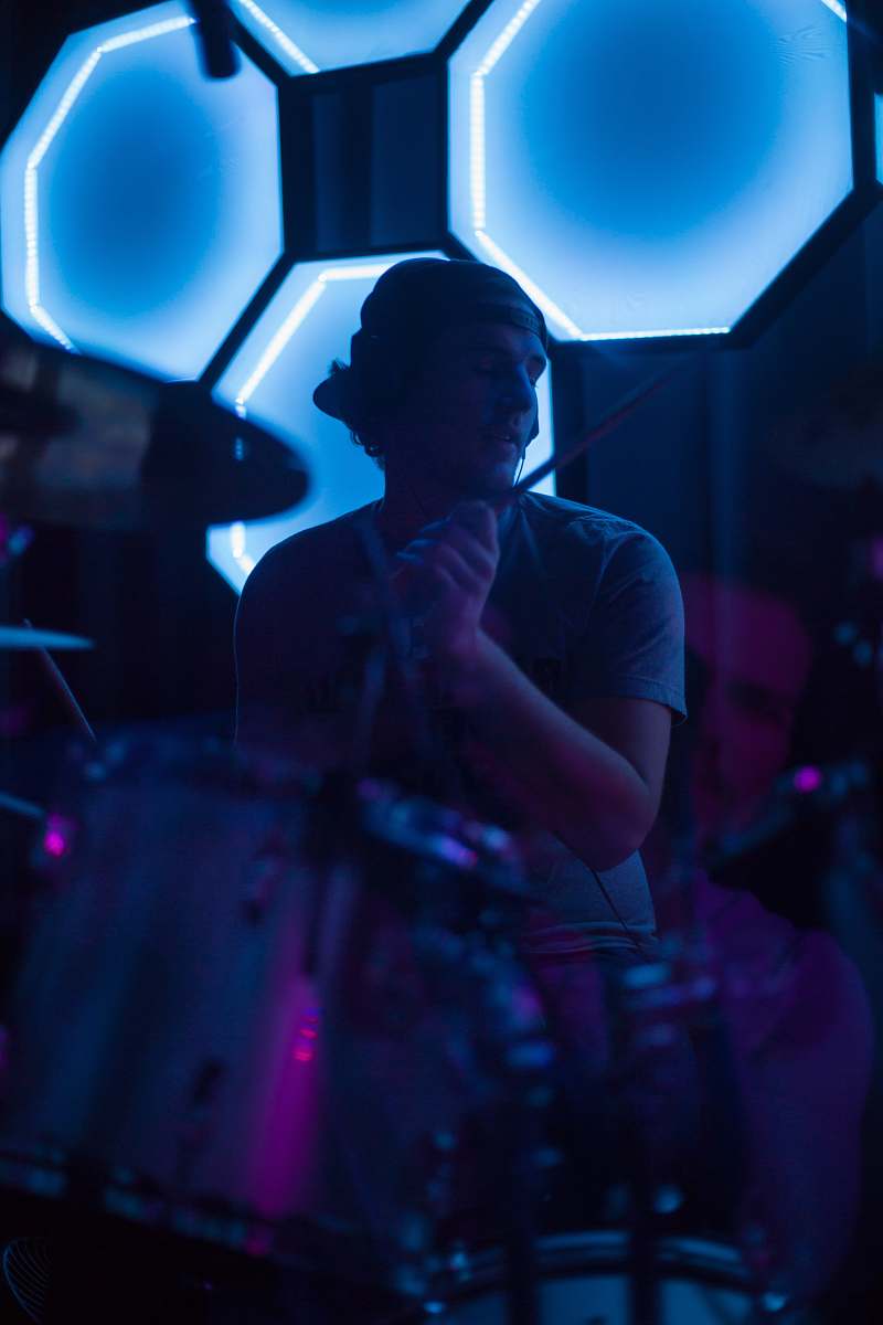 human man playing guitar close-up photo person