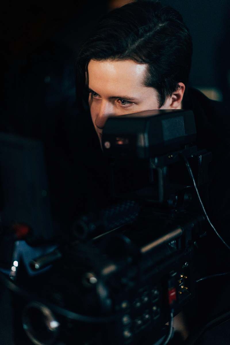 human man looking at the monitor people