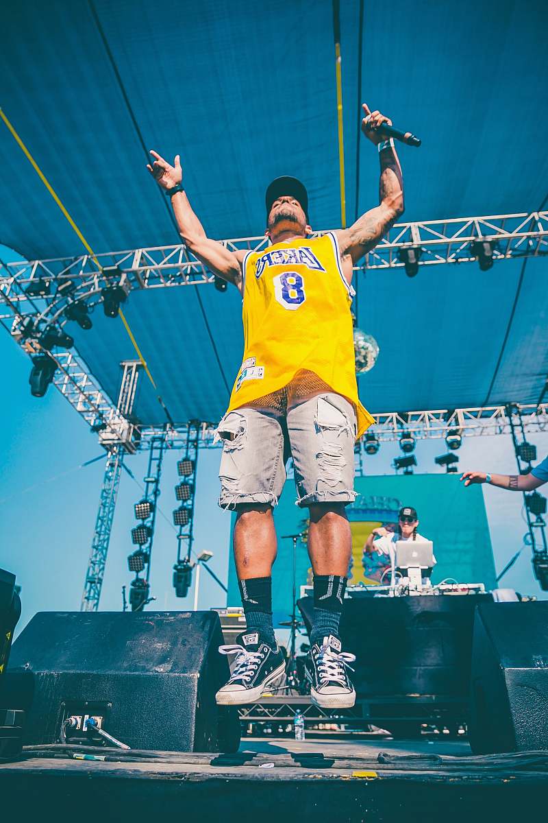 human man with Lakers jersey people