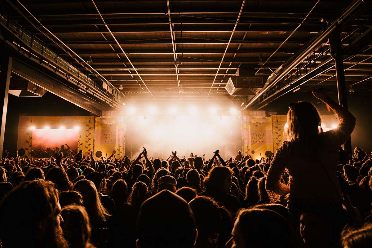 crowd photo of a lighted concert festival