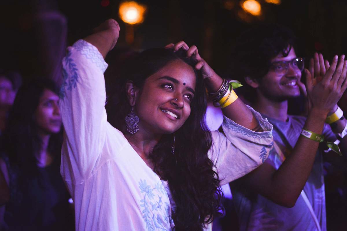human smiling woman raising her hands people