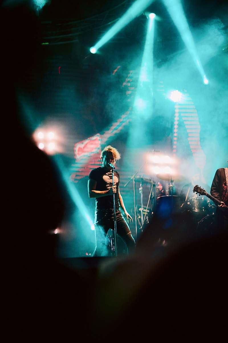 crowd vocalist performs on stage human