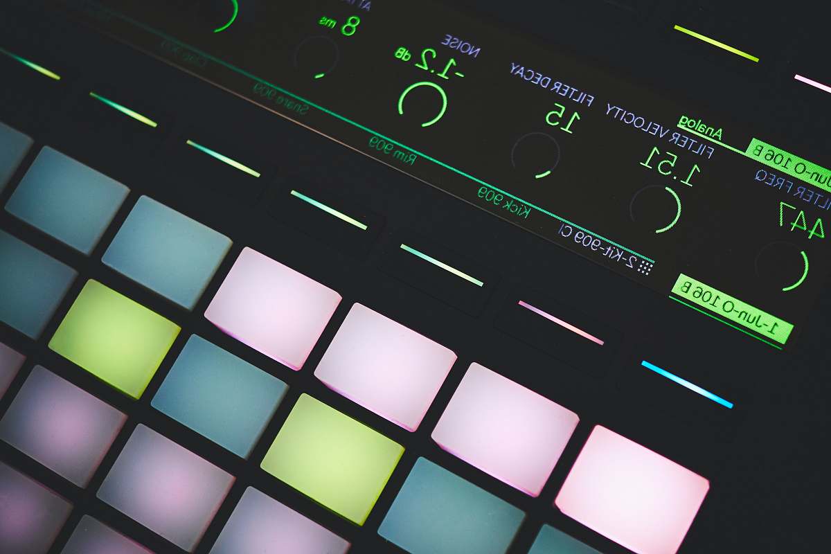 calendar closeup photo of turned on digital midi controller text
