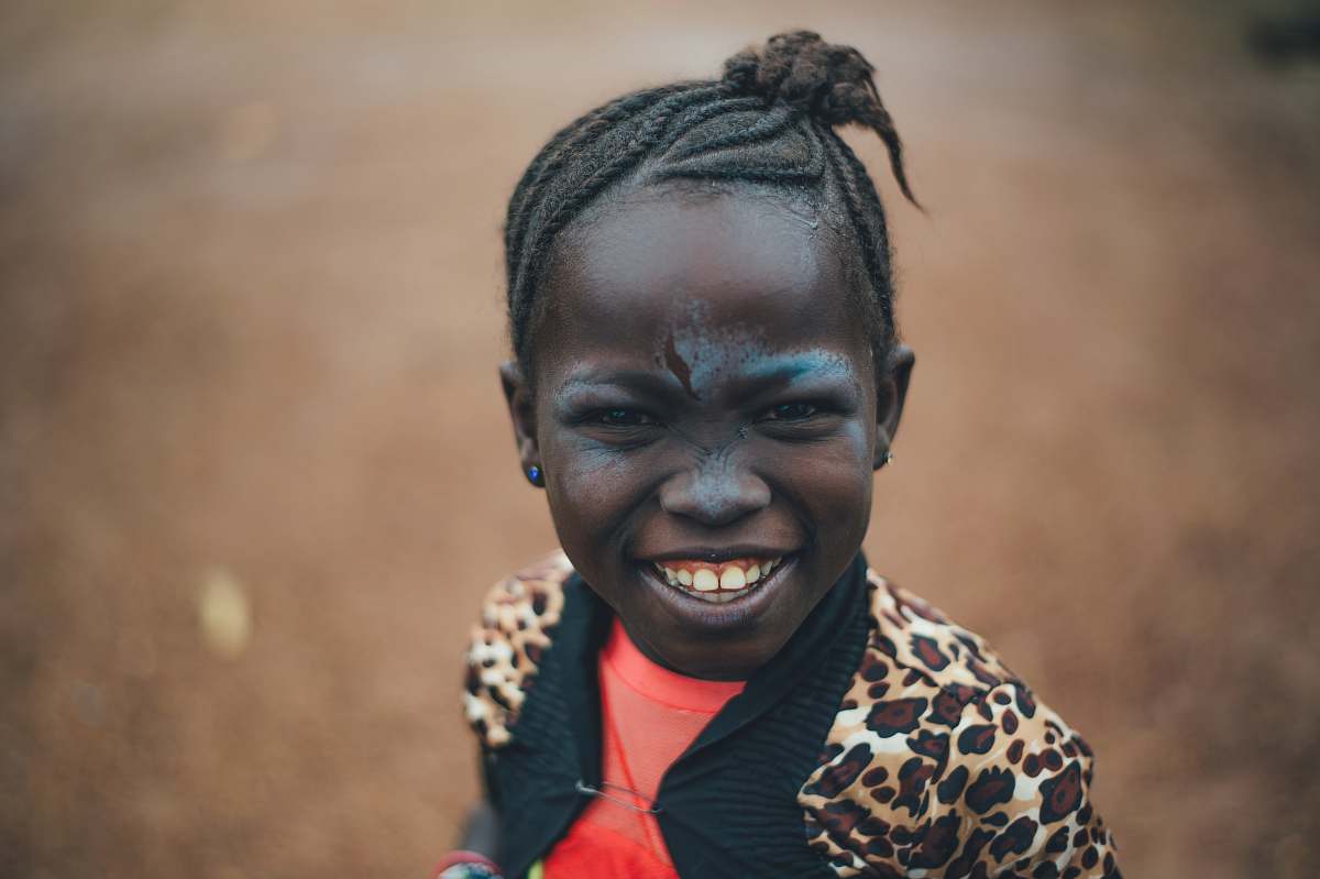 person girl smiling in front of camera human
