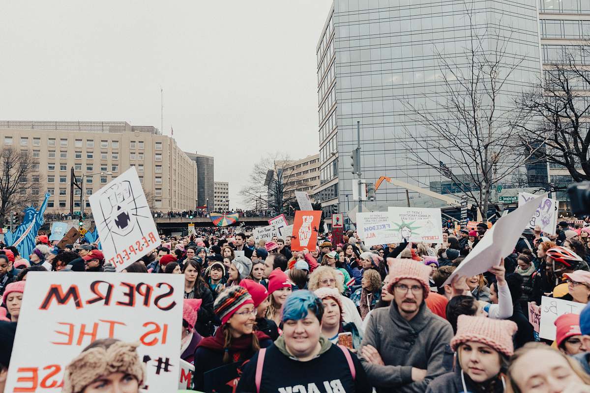 human people protesting outdoor during daytime crowd
