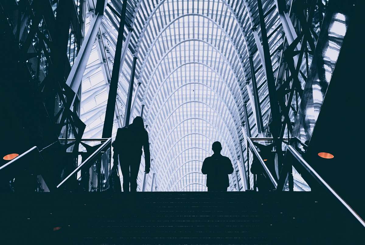 human person climbing stair silhouette