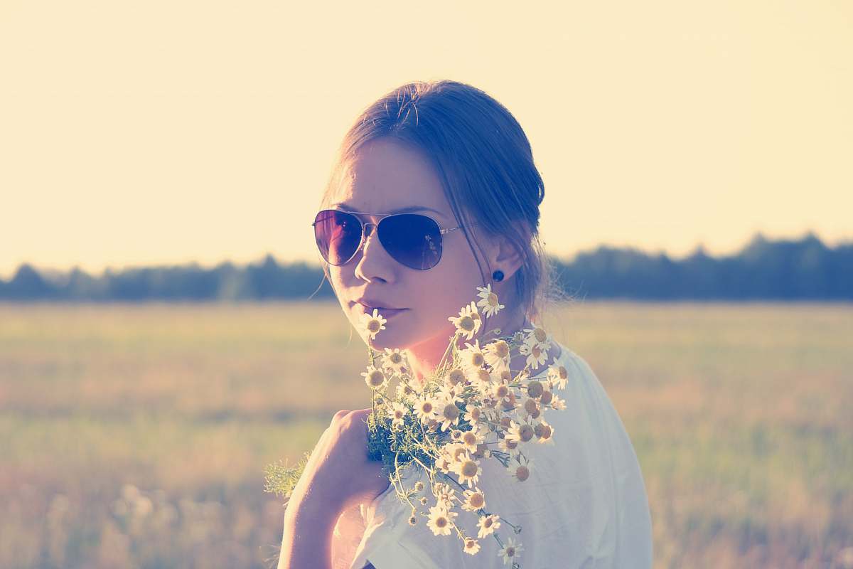 person woman holding white flower bouquet woman