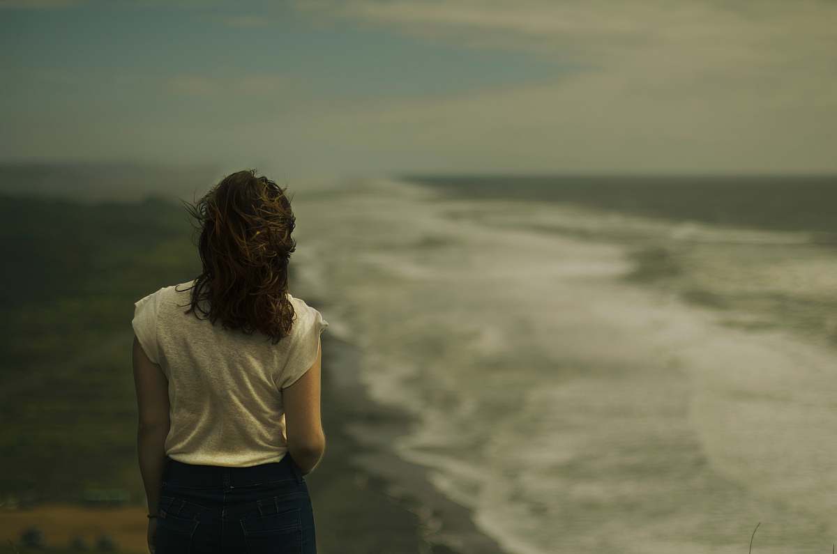 woman woman standing near seashore person