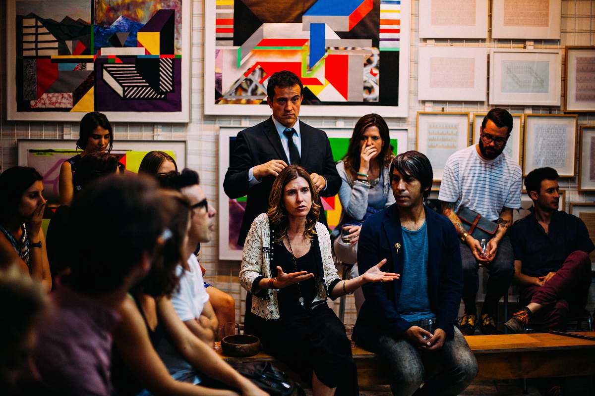 people people meeting in room human