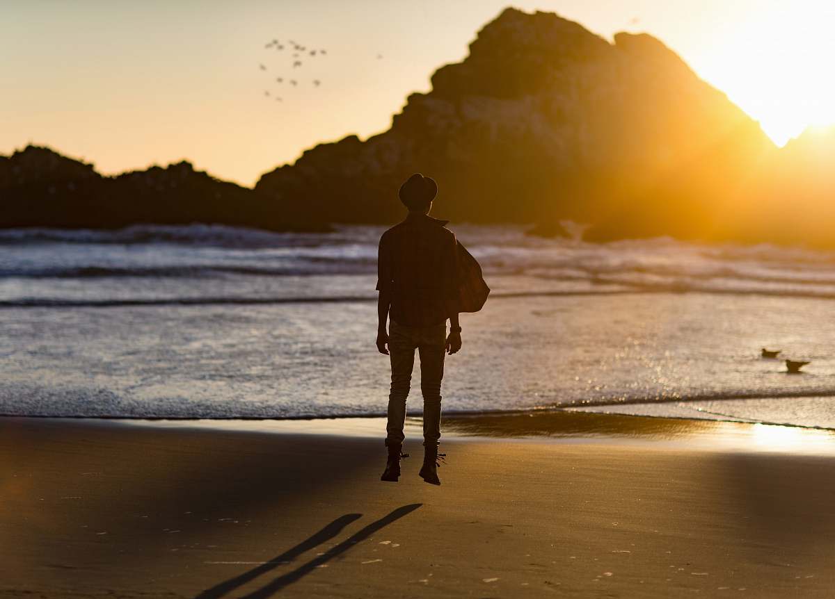 people silhouette of man floating in air human