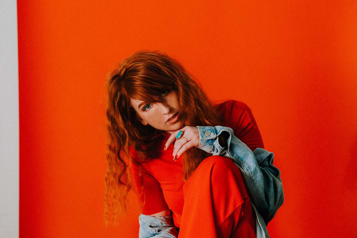people woman in red top human