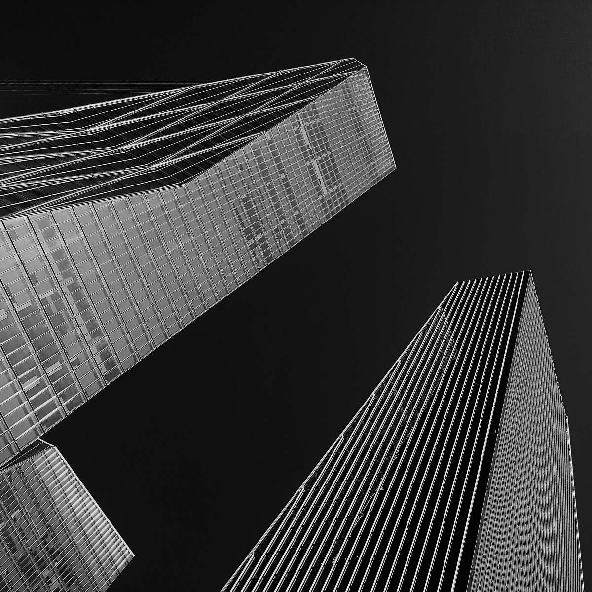 skyscraper low-angle photography of gray building illustration city
