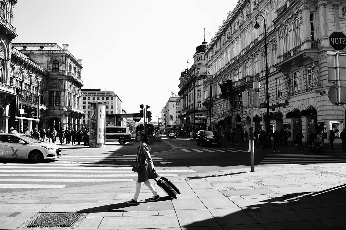 human people walking in town pedestrian
