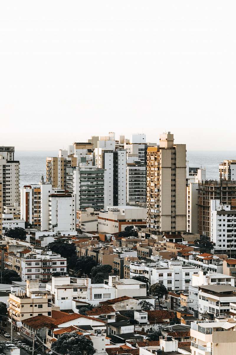 city aerial photograph of city structures urban