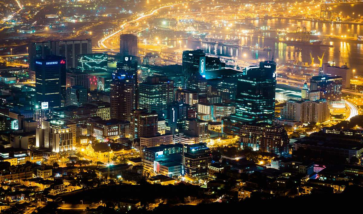 city aerial photography of city skyline during nighttime town