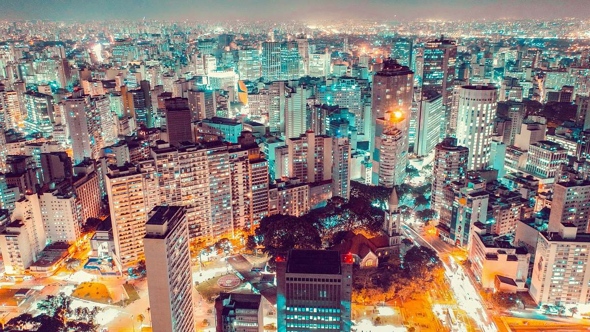 town aerial photography of cityscape urban
