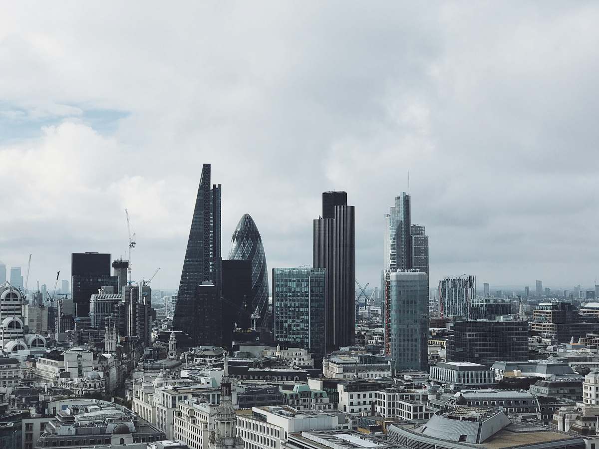 city aerial view of building london