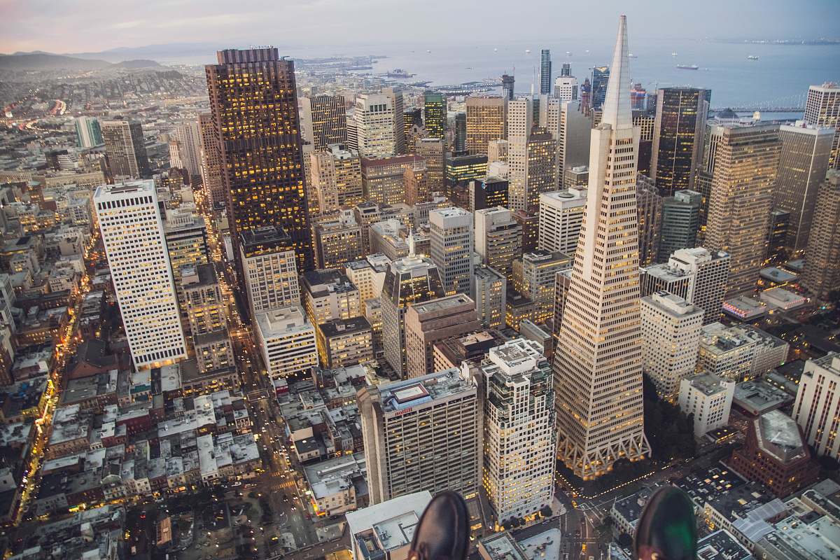 city aerial view of city during daytime urban