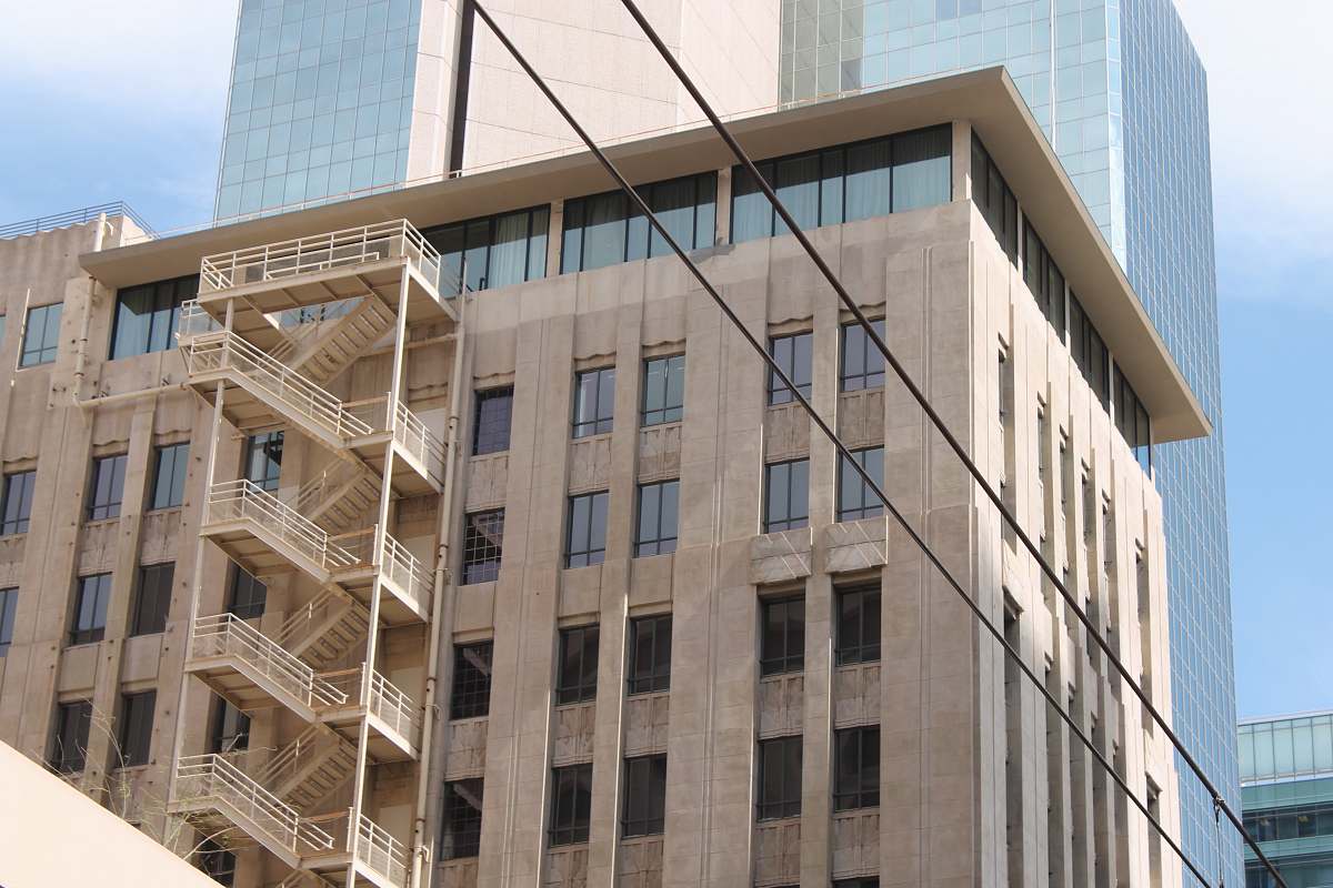 city architectural photo of a brown building office building