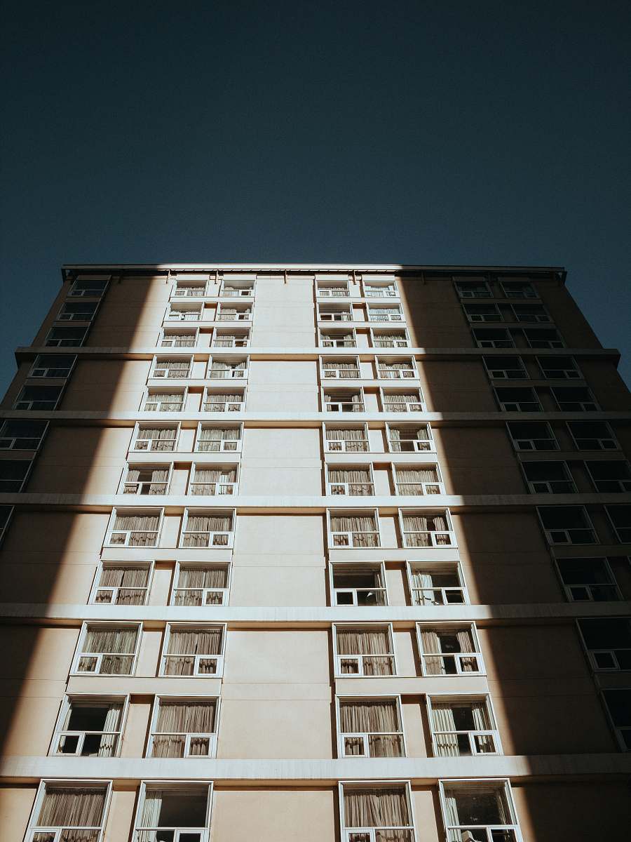 urban beige high-rise building town