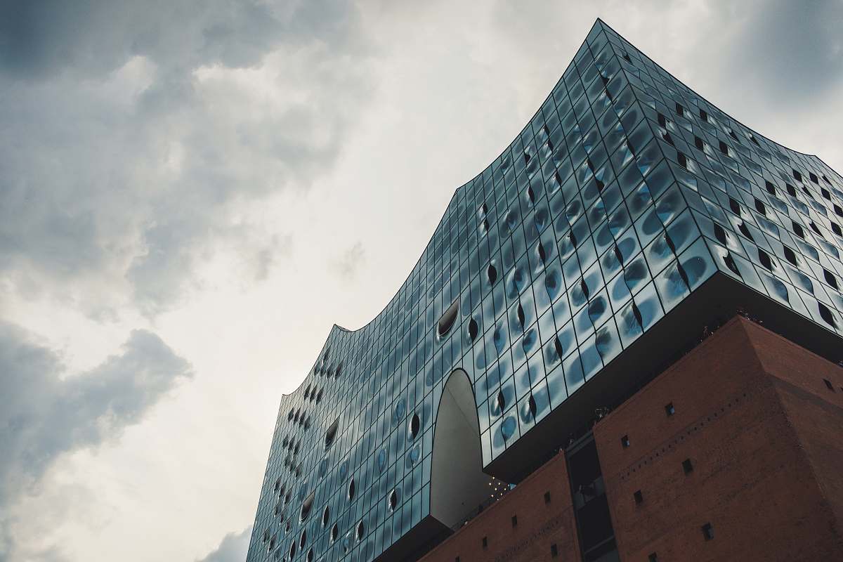 town blue and brown building office building
