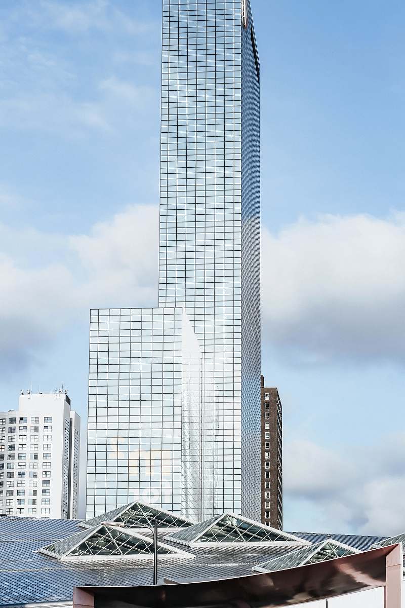city blue high-rise building high rise
